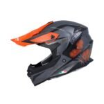 SWAY SW 617 POW Matt Black Orange Cross Kask