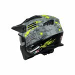 SWAY SW X2 TOKYO TROOPER Grey Yellow Moduler Kask - Görsel 5