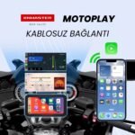 E SCOOTER İÇİN MOTOPLAY 2000 – 6.25” 2K Çift Kameralı Kablosuz CarPlay & Android Auto Destekli Motosiklet Multimedya Ekranı - Görsel 6